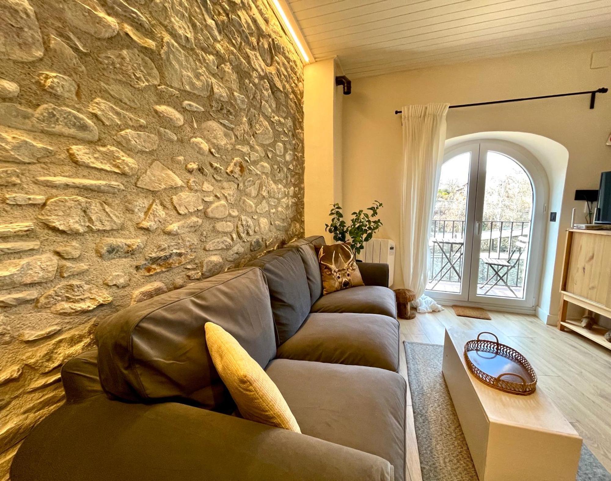 Apartamento Colgante Al Rio Con Vistas Al Puente Camprodon Luaran gambar